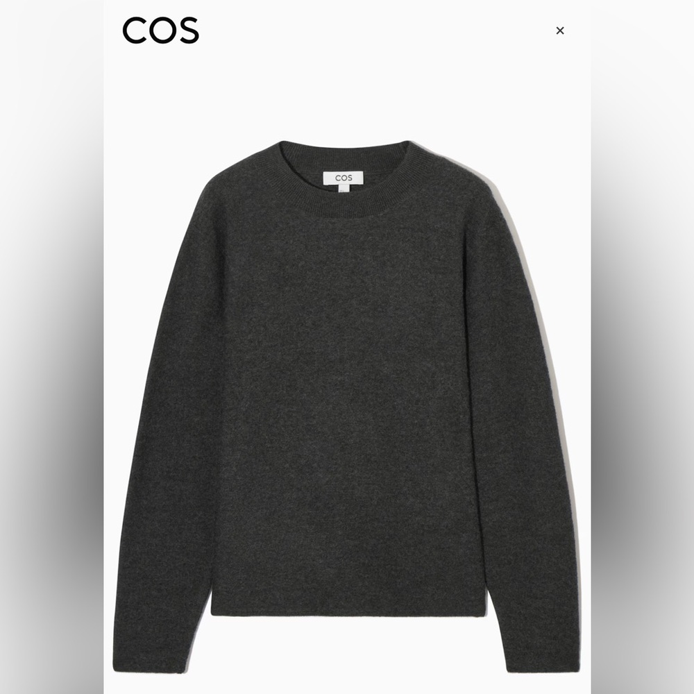 COS Women's Crew Neck Sweater - Dark Gray